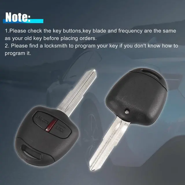 Alt view image 7 of 7 - 2 Key Buttons 433MHz Fob Entry Car Remote Key Replacement for Mitsubishi L200 Shogun Pajero Triton 2006-Up