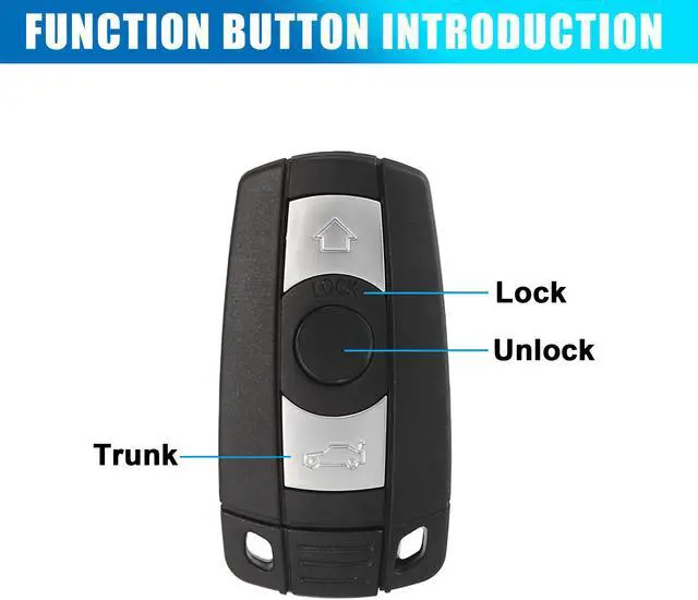 Alt view image 5 of 7 - 3 Key Buttons 868MHz Fob Entry Car Remote Key Replacement KR55WK49127 for BMW 3 5 7 X5 X6 Series E90 E92 E93