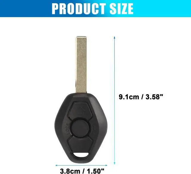 Alt view image 6 of 7 - 3 Key Buttons 868MHz Fob Entry Car Remote Key Replacement for BMW 5 Series E60 E61 2003 2004 2005 2006 2007