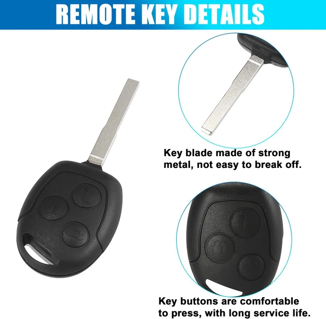 KEYAUTO - remote control key Ford C MAX S MAX Mondeo Galaxy Fiesta 4D63 433 mhz blade hu101