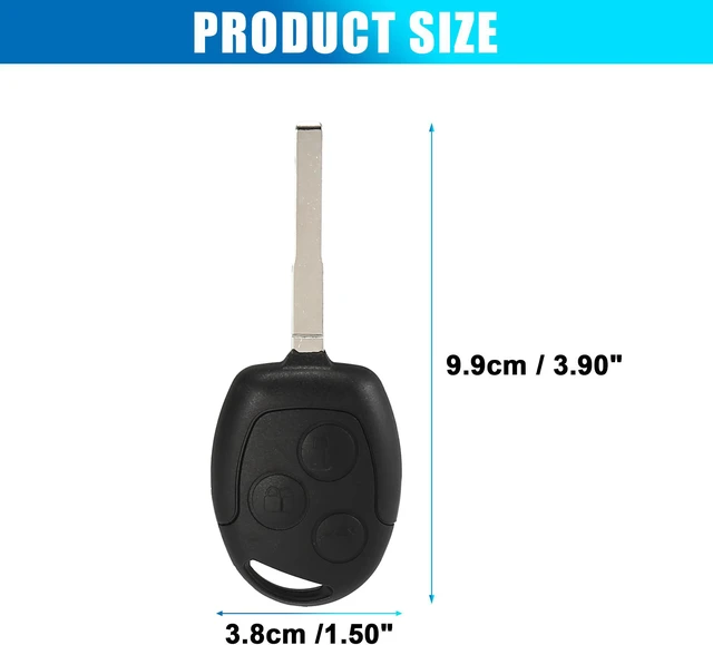 Vailikey 433MH 3 Buttons Flip Car Key Fob with 4D63 Chip For Ford Focus 3 2 Kuga Mondeo Fiesta MK4 Galaxy C-Max S-Max,3 Buttons Ford Car Remote Key Case with HU101 Blade