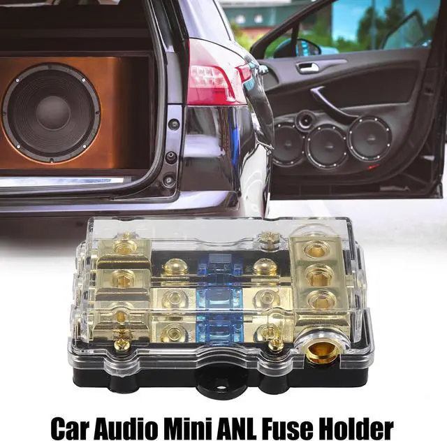 Alt view image 2 of 7 - Fuse Holder Distribution Block 3 Way with 60 Amp Mini ANL Fuse for Car Audio Fuse Holder