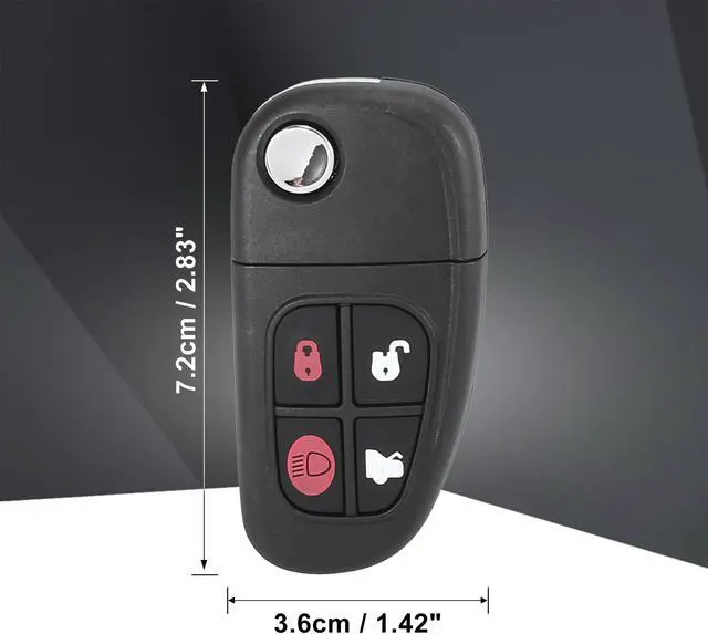 Alt view image 4 of 7 - Replacement Keyless Entry Remote Car Key Fob 433MHz for Jaguar S Type XJ8 2001-2008 for Jaguar x Type 2002-2008 NHVWB1U241