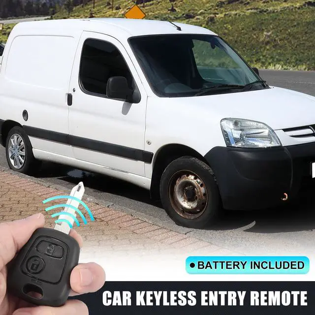 Alt view image 2 of 7 - Replacement Keyless Entry Remote Car Key Fob 433MHz for Peugeot 206 2001-2021 for Peugeot 206 CC 2002-2021