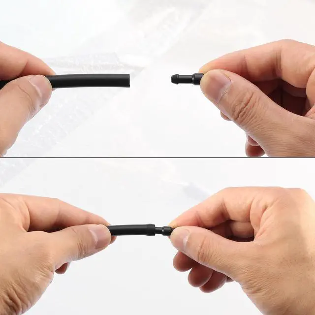 Alt view image 5 of 7 - Front Windshield Washer Hose Kit Fit for Toyota Tacoma with 3 Meter Washer Fluid Hose 12 Pcs Hose Connectors - Pack of 15 Black