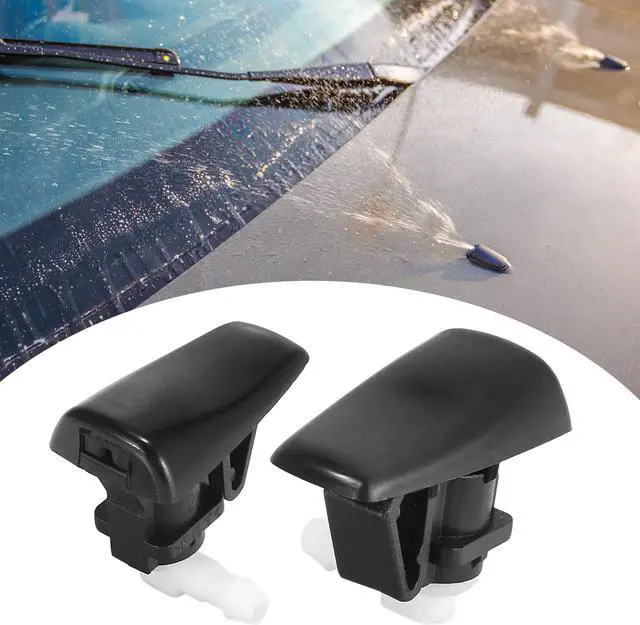 Alt view image 3 of 6 - Front Windshield Washer Nozzles Fit for Cadillac SRX V6 with Hose Connector - Pack of 5 Black