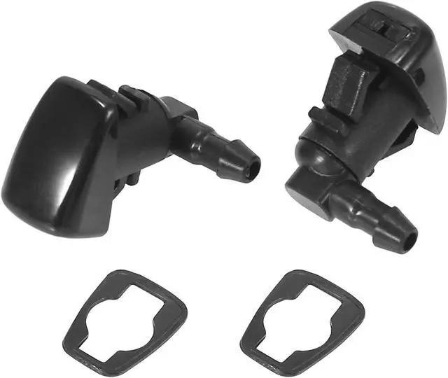 Alt view image 5 of 6 - Front Windshield Wiper Nozzles for Cadillac CTS with Gaskets - Pack of 2 Black