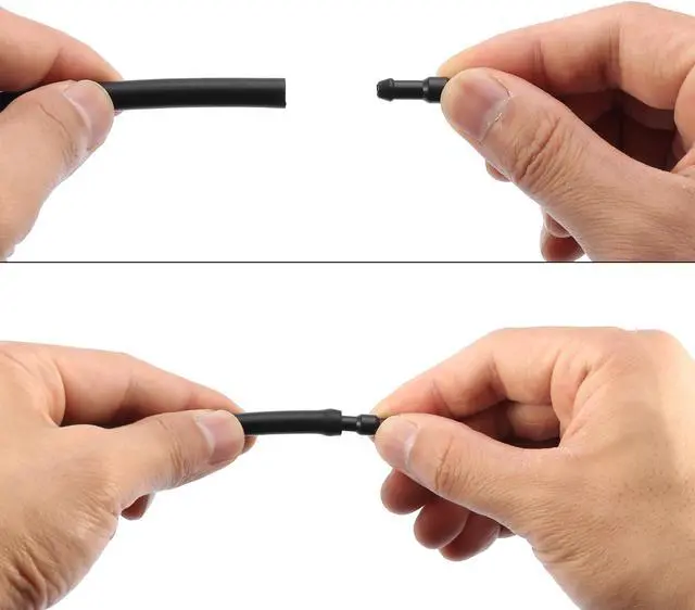 Alt view image 4 of 7 - Front Windshield Washer Nozzle Sprayer Kit for Dodge Grand Caravan with Hose Connector - Pack of 2 Black