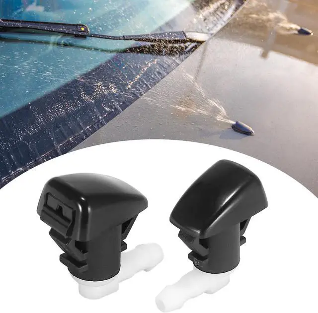Alt view image 3 of 6 - Front Windshield Washer Nozzles Fit for Dodge Durango with Hose Connector - Pack of 7 Black