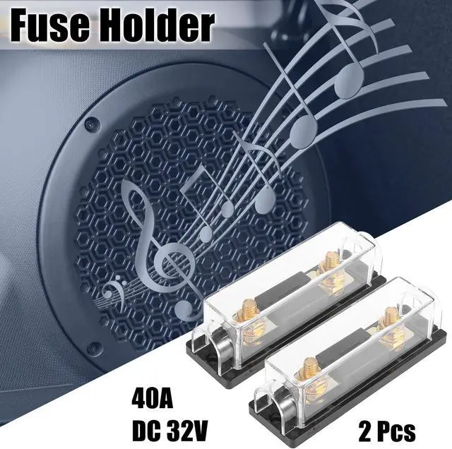 Main image of 2pcs Black 40 Amp ANL Fuse with In-Line Holder Electrical Protection Fusible for Car Audio Video Stereo