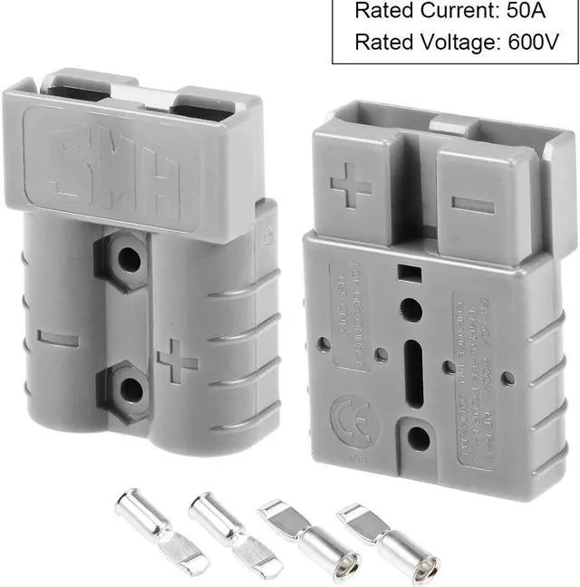 Alt view image 2 of 5 - 6 Gauge Battery Quick Connect Disconnect 50A Wire Connector for Winch Auto Car Trailer Driver, Grey, 2pcs