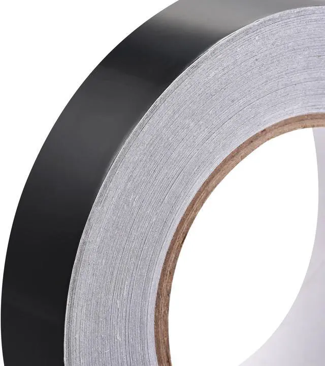 Alt view image 4 of 4 - 25mm Aluminum Foil Tape High Temperature Tape for HVAC, Sealing, Patching Hot and Cold Air Ducts Single Sided Adhesive Tape 50m/164ft Black