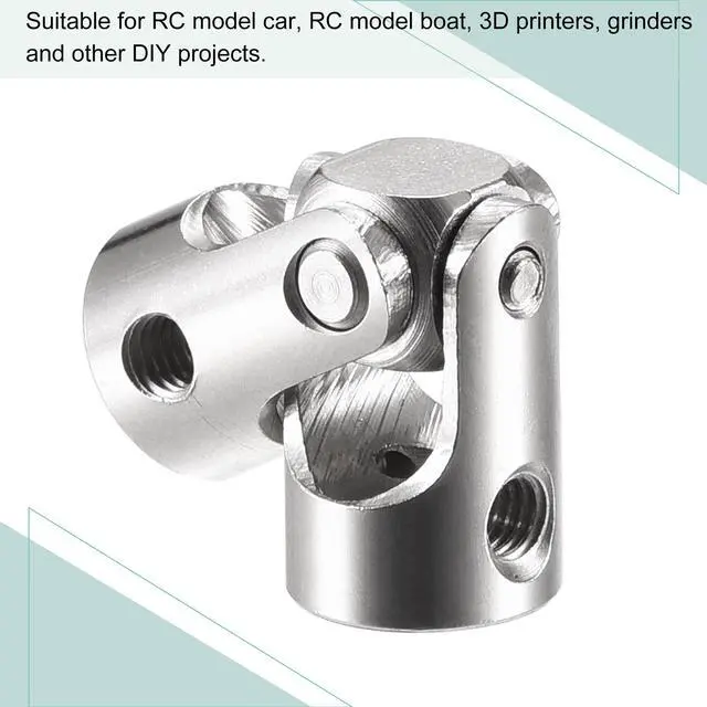 Alt view image 7 of 7 - 3mm to 3.17mm Inner Dia Rotatable Universal Joint Shaft Coupling L23 x D9 with Screws and Wrench for RC Model Pack of 3