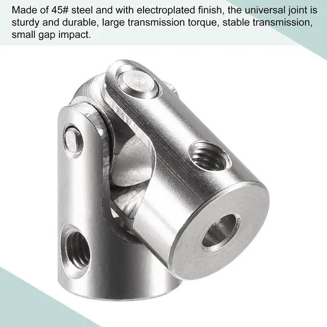 Alt view image 6 of 7 - 3mm to 3.17mm Inner Dia Rotatable Universal Joint Shaft Coupling L23 x D9 with Screws and Wrench for RC Model Pack of 4