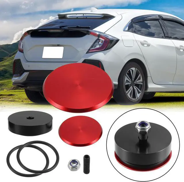 Alt view image 2 of 7 - Rear Wiper Delete Removal Kit Wiper Blade Grommet Cap for Honda Civic Si for Acura RSX Integra Red