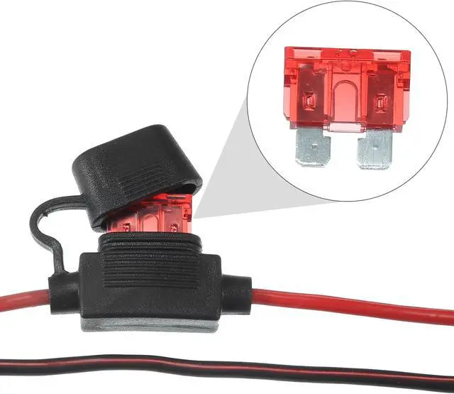 Alt view image 6 of 7 - 2ft 18AWG SAE to Ring Terminal Harness Quick Connect Disconnect Ring Terminal Assembly with 10A Fuse for Car Motorcycle Solar Panel Power Supply 2pcs