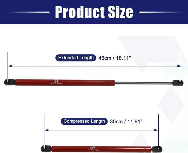 Alt view image 3 of 7 - 2pcs Front Hood Gas Struts Shocks Lift Supports for ISUZU D-Max 2005-2012 Red