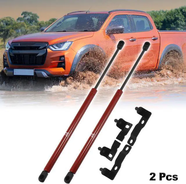 Alt view image 2 of 7 - 2pcs Front Hood Gas Struts Shocks Lift Supports for ISUZU D-Max 2005-2012 Red