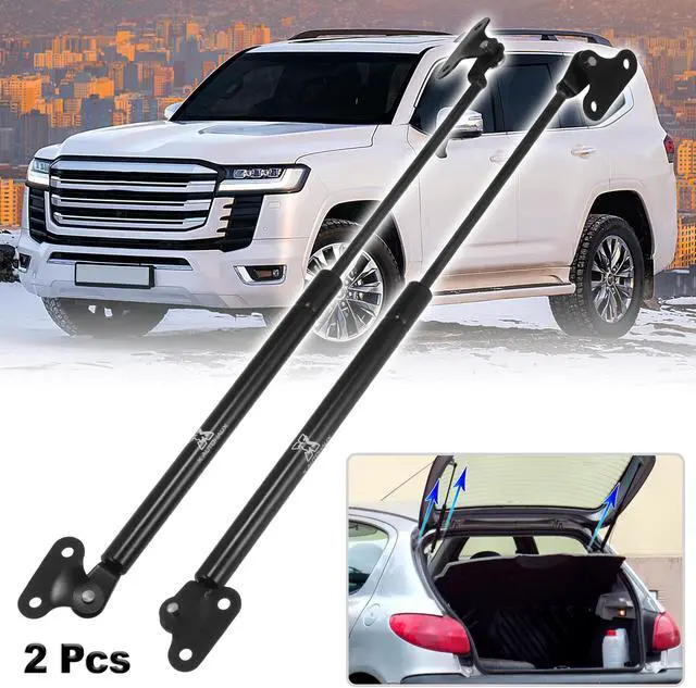 Alt view image 2 of 6 - 2 Pcs Rear Trunk Gas Struts Shocks Lift Supports for Toyota Landcruiser 80 Series 1990-1997 Black