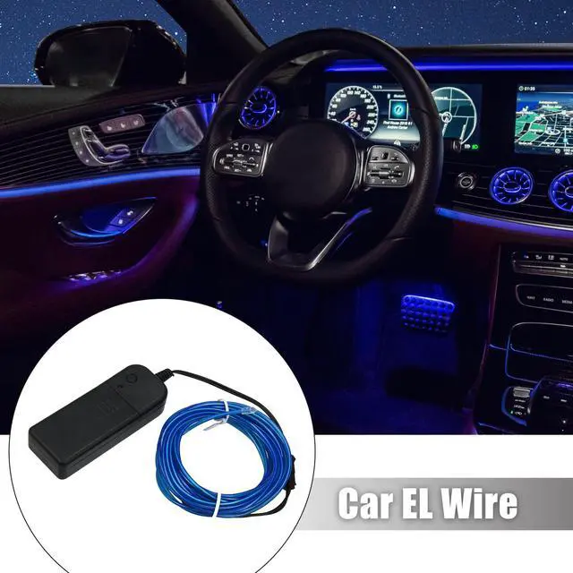 Alt view image 2 of 7 - 5 Meter/16ft Neon EL Wire String Strip Blue Cold Light Glow String Strip for Car Interior Decoration