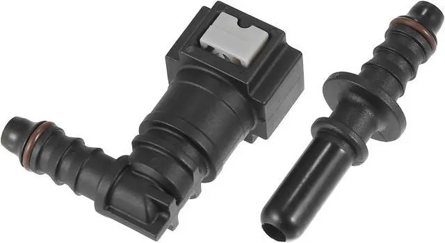 Alt view image 5 of 6 - 7.89mm SAE to 5/16 8mm 90 Degree Fuel Line Hose Quick Release Connector Disconnect Hose Nylon 2PCS