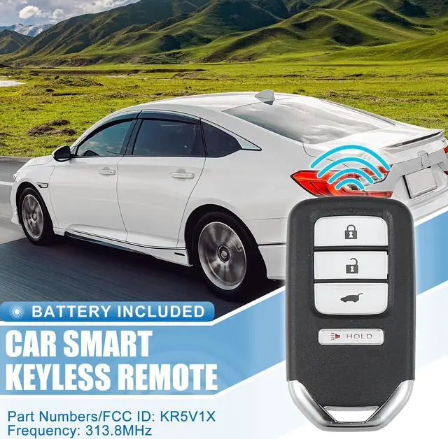 Alt view image 2 of 7 - 4 Button Car Keyless Entry Remote Control Replacement Key Fob Proximity Smart Fob KR5V1X for Honda HR-V 2016-2020 313.8MHz 47 Chip