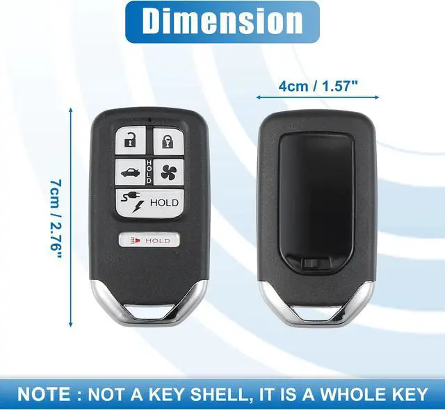 Alt view image 6 of 7 - 6 Button Car Keyless Entry Remote Control Replacement Key Fob Proximity Smart Fob KR5V2X for Honda Clarity 2018-2020 433MHz 47 Chip