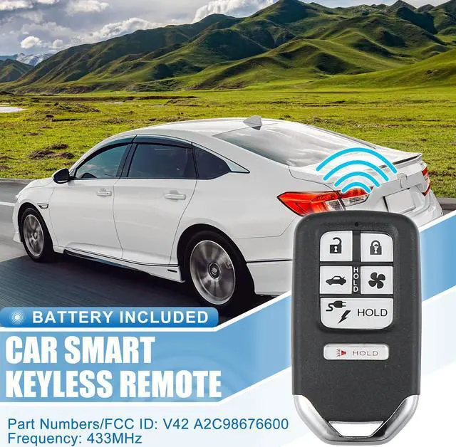 Alt view image 2 of 7 - 6 Button Car Keyless Entry Remote Control Replacement Key Fob Proximity Smart Fob KR5V2X for Honda Clarity 2018-2020 433MHz 47 Chip