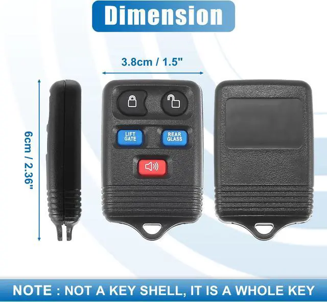 Alt view image 5 of 7 - 5 Button Car Keyless Entry Remote Control Replacement Key Fob Proximity Smart Fob CWTWB1U511 for Lincoln Navigator 2003-2007 315MHz