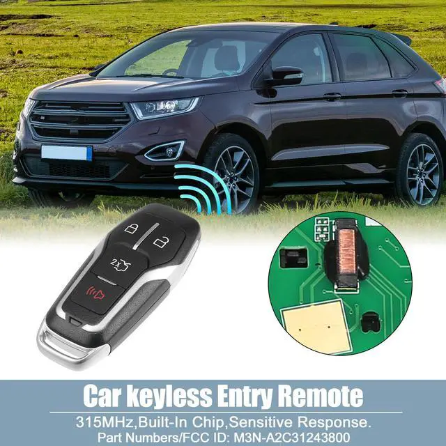 Main image of 315MHz M3N-A2C31243800 Replacement Smart Proximity Keyless Entry Remote Key Fob for Ford for Mustang 2015-2017 4 Buttons with Door Key 49 Chip
