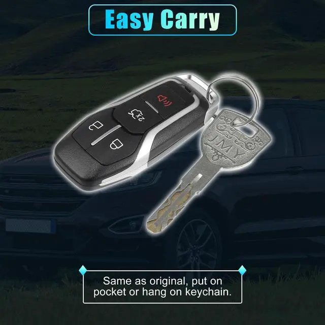 Alt view image 7 of 7 - 315MHz M3N-A2C31243800 Replacement Smart Proximity Keyless Entry Remote Key Fob for Ford for Mustang 2015-2017 4 Buttons with Door Key 49 Chip