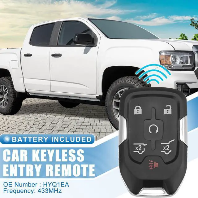 Alt view image 2 of 7 - 6 Button Car Keyless Entry Remote Control Replacement Key Fob Proximity Smart Fob HYQ1EA for Chevy Tahoe 2015-2020 433MHz 46 Chip