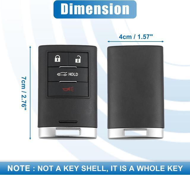Alt view image 6 of 7 - 4 Button Car Keyless Entry Remote Control Replacement Key Fob Proximity Smart Fob NBG009768T for Cadillac XTS 2013-2014 315MHz PCF7952 Chip