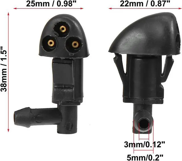 Alt view image 3 of 6 - 4pcs Car Front Windshield Washer Nozzles for Chevrolet Cruze 2010-2014 Replaces 94556605