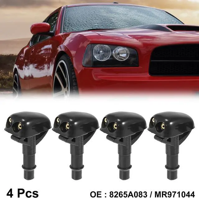 Main image of 4pcs Car Front Windshield Washer Nozzles for Mitsubishi Lancer 1995-2005 for Mitsubishi Montero 1990-2005 Replaces 8265A083