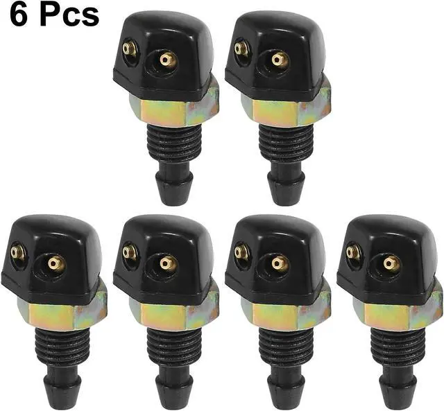 Alt view image 4 of 6 - 6pcs Universal Car Front Windshield Washer Nozzles for Ford for Honda for Nissan with 6 Nuts