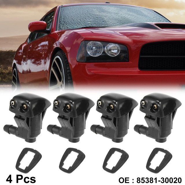 9-Piece Windshield Washer Nozzle Kit For Toyota – 85381-AE020 – With Hoses & Connectors