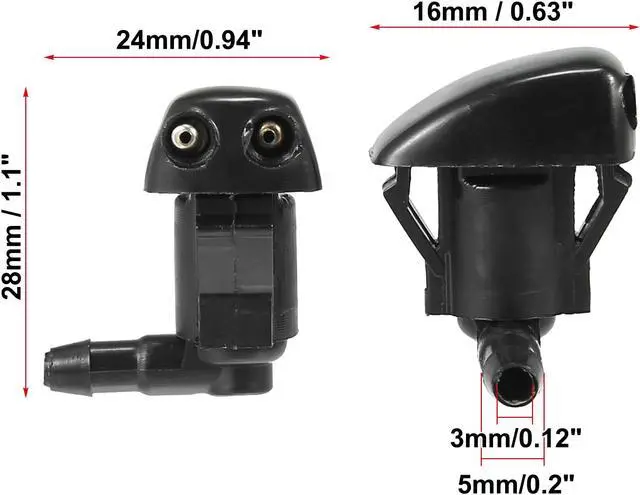 Alt view image 3 of 6 - 4pcs Car Front Windshield Washer Nozzles for Toyota Corolla Replaces 85381-30020