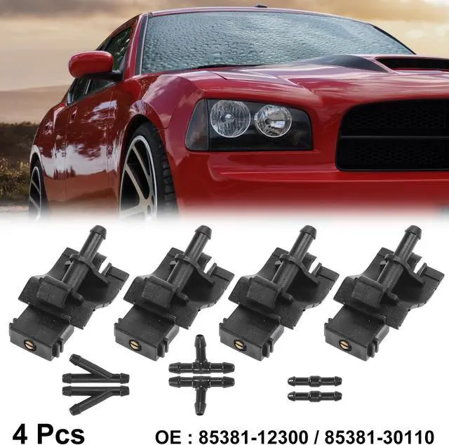 Main image of 4pcs Car Front Windshield Washer Nozzle Jet Spray Single Hole for Toyota Corolla Camry 85381-12300