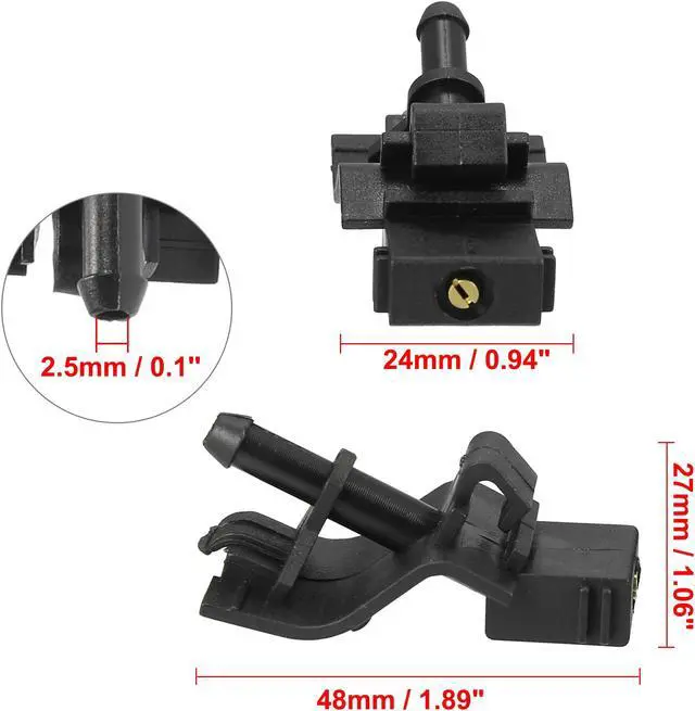 Alt view image 3 of 6 - 4pcs Car Front Windshield Washer Nozzle Jet Spray Single Hole for Toyota Corolla Camry 85381-12300