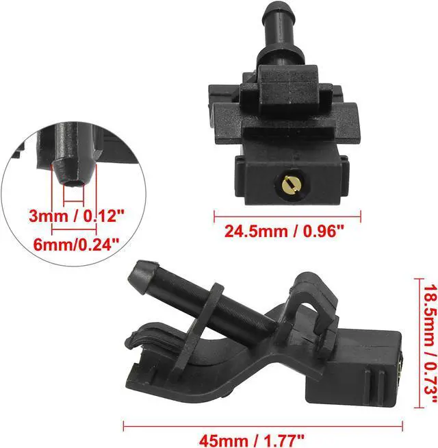 Alt view image 3 of 6 - 4pcs Front Windshield Washer Nozzles for Toyota for Scion for Lexus Replaces 85381-12300