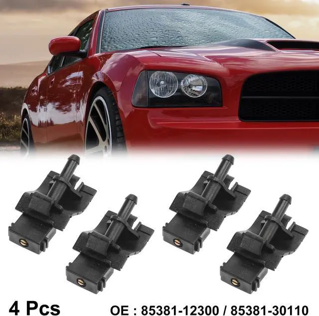 Main image of 4pcs Front Windshield Washer Nozzles for Toyota for Scion for Lexus Replaces 85381-12300