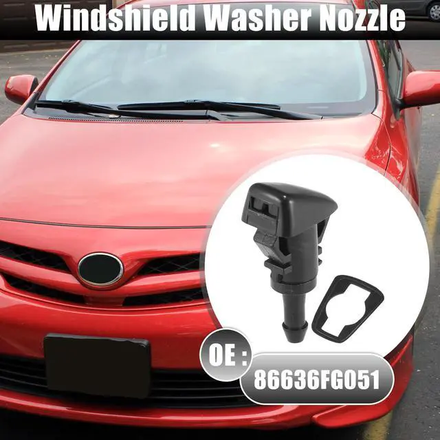 Alt view image 2 of 7 - Front Windshield Washer Nozzles Wiper Spray for Subaru Impreza 2008-2014 Replaces 86636FG051 2pcs