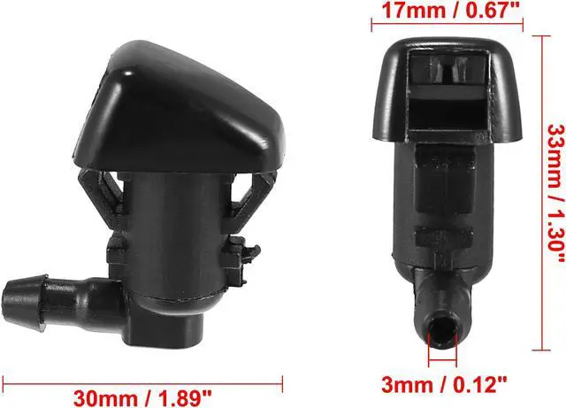 Alt view image 3 of 6 - 4pcs Car Front Windshield Washer Nozzle Sprayer Single Hole Replacement for Ford Edge 2007-2010 for Focus  2008-2011 for Lincoln MKX 2007-2010 7T4Z