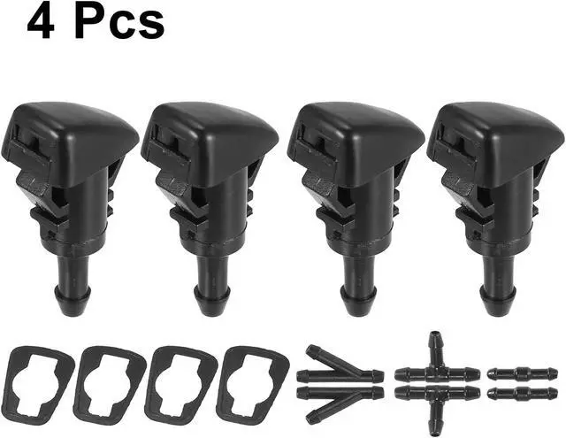 Alt view image 4 of 6 - 4pcs Car Front Windshield Washer Nozzle Sprayer Single Hole Replacement for Mitsubishi Eclipse 2006 2007 2008 2009 2010 2011 2012 47185