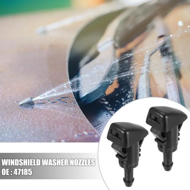 Alt view image 2 of 6 - 4pcs Car Front Windshield Washer Nozzle Sprayer Single Hole Replacement for Mitsubishi Eclipse 2006 2007 2008 2009 2010 2011 2012 47185