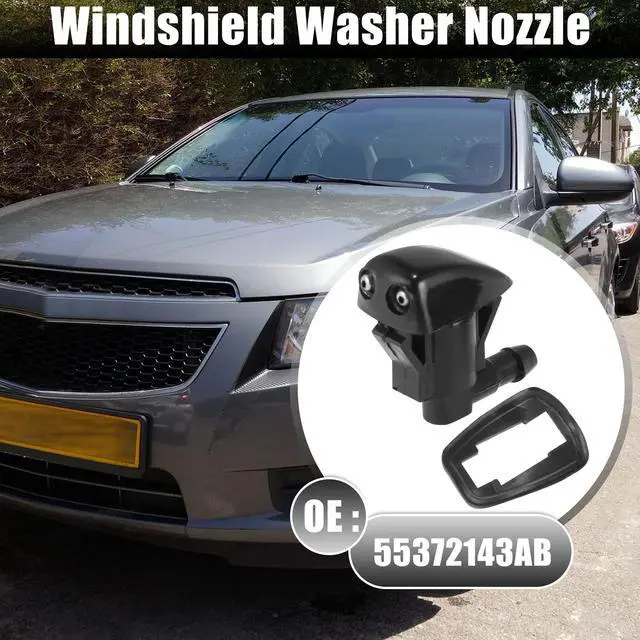 Alt view image 2 of 7 - Front Windshield Washer Nozzles Wiper Spray for Jeep Grand Cherokee 2005-2016 Replaces 55372143AB 2pcs