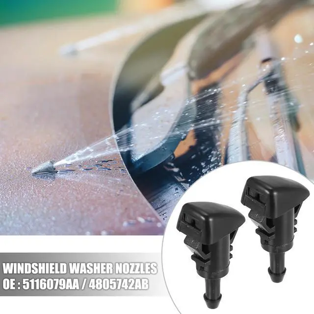 Alt view image 2 of 6 - 4pcs Car Front Windshield Washer Nozzles for Dodge for Ram for Chrysler for Jeep Grand Cherokee Patriot Replaces 5113049AA