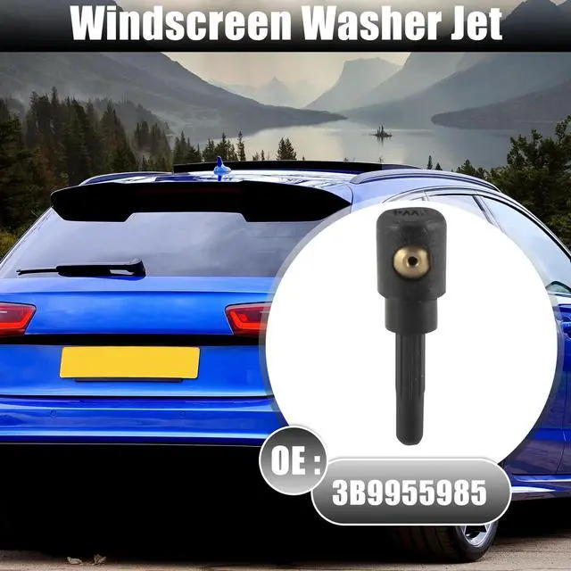 Alt view image 2 of 6 - Rear Windscreen Washer Jet for Audi Q7 2010-2018 for Volkswagen Tiguan 2011-2017 3B9955985 2pcs
