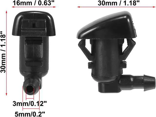 Alt view image 3 of 6 - 4pcs Car Front Windshield Washer Nozzles for Ford F250 F350 F450 F550 Super Duty 2011-2016 Replaces BC3Z-17603-A